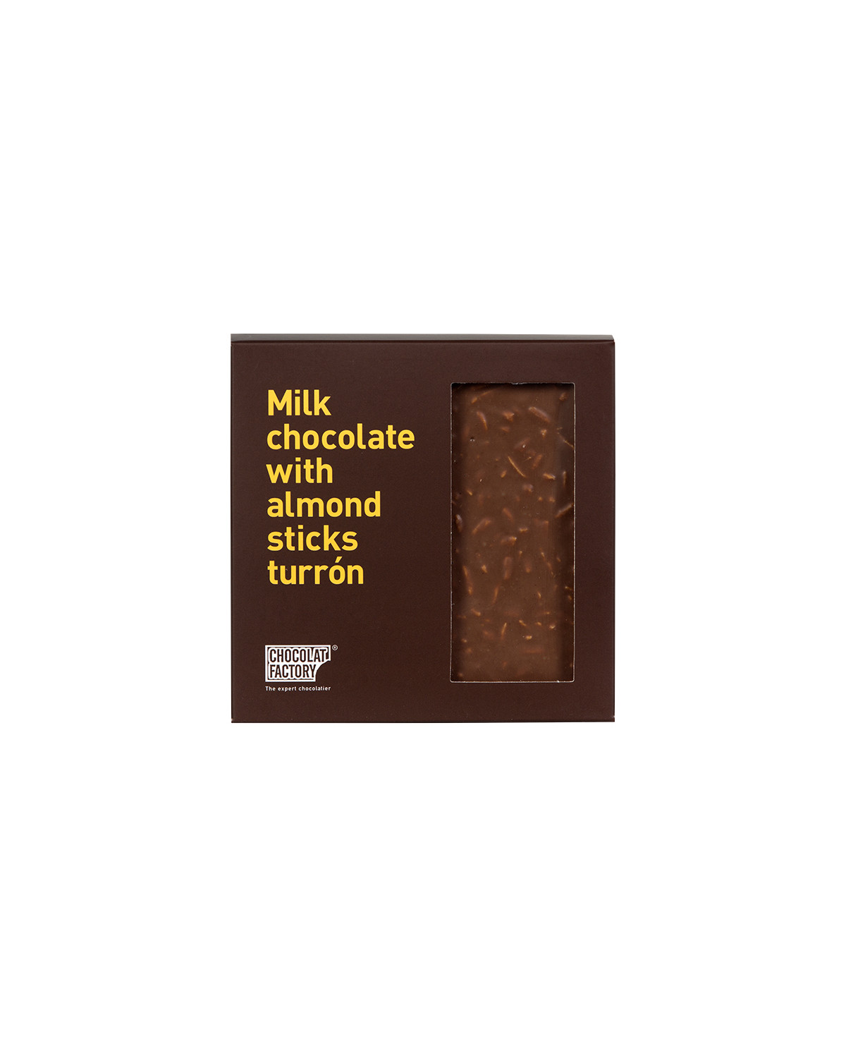Turrón chocolate con leche y almendras